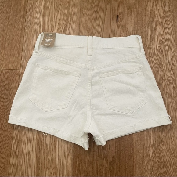 NWT Madewell High-Rise Shorts  in Tile White - 25 - Picture 5 of 12